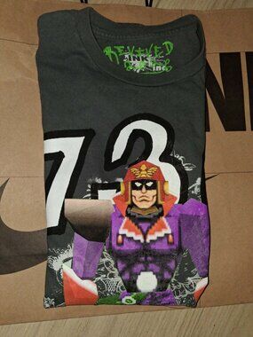 Asspizza Super Smash Bros 64 Captain Falcon Revived Tee Sz XL Gray Ships Fast ✅️